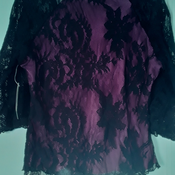 Uniform John Paul Richard Sexy Black lace Top L - Picture 4 of 4